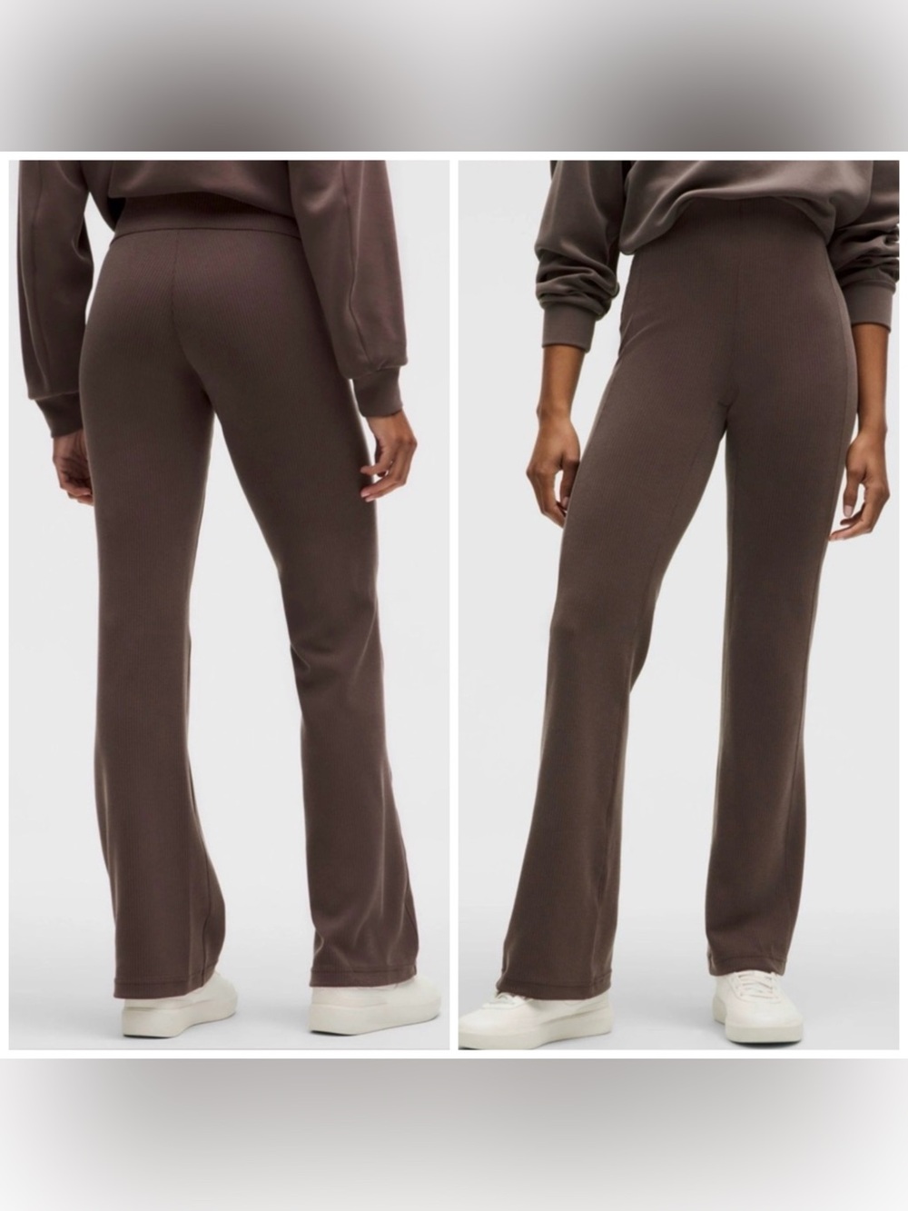 NWOT Lululemon Ribbed Softstreme High-Waist Pants Espresso Size 6
